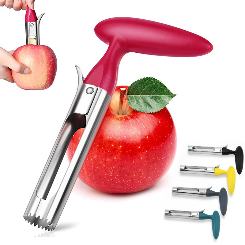 Apple Corer Slicer - ที่คว้านเมล็ดแอปเปิ้ลแบบพรีเมียม สแตนเลส ใช้สำหรับคว้านแอปเปิ้ล ลูกแพร์ เครื่องมือตัดผลไม้ ที่คว้านเมล็ด