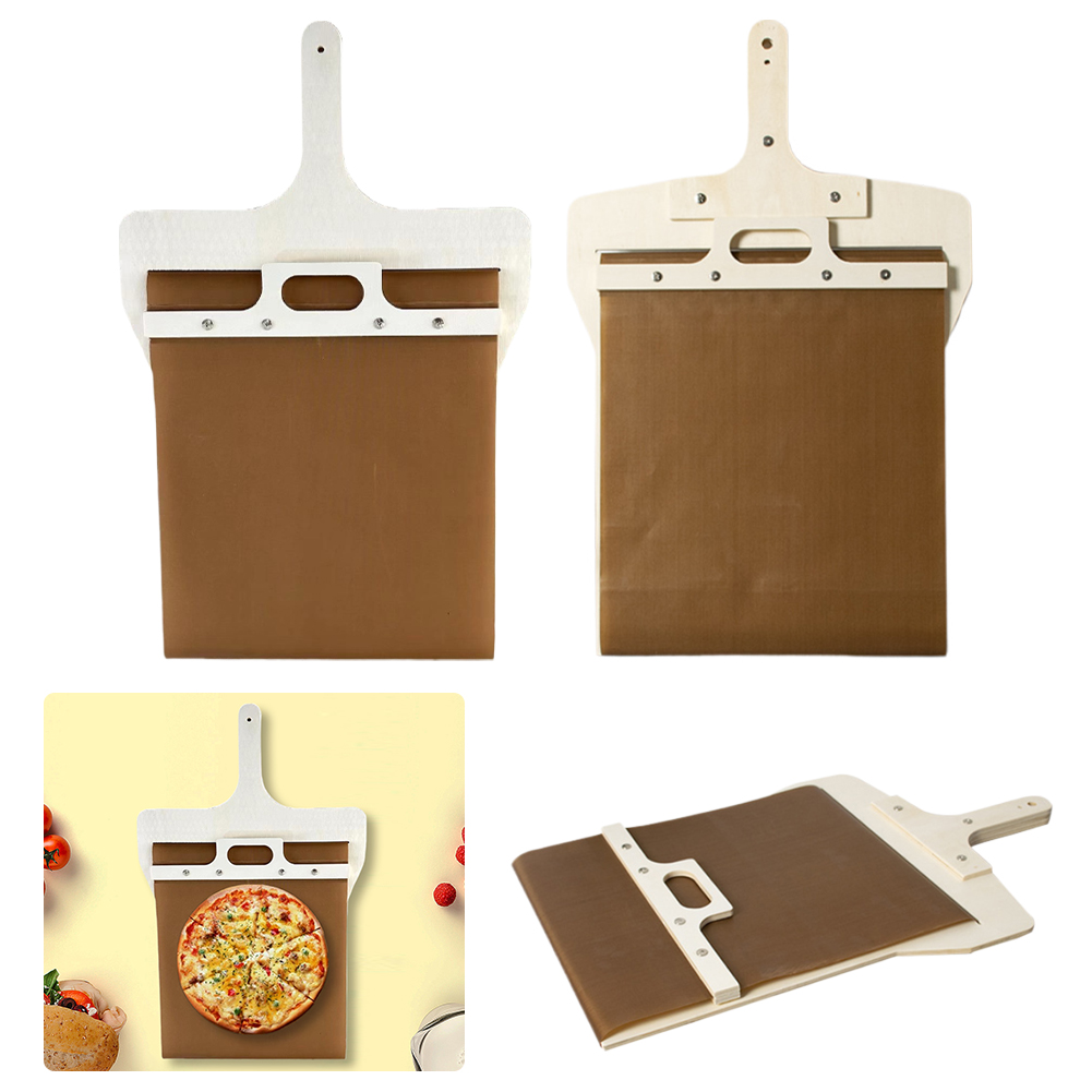 Kitchen Home Gadgets - เลื่อนพิซซ่า Peel พิซซ่าเลื่อนไม้พายมัลติฟังก์ชั่ไม้พิซซ่า Peel Shovel Hangable