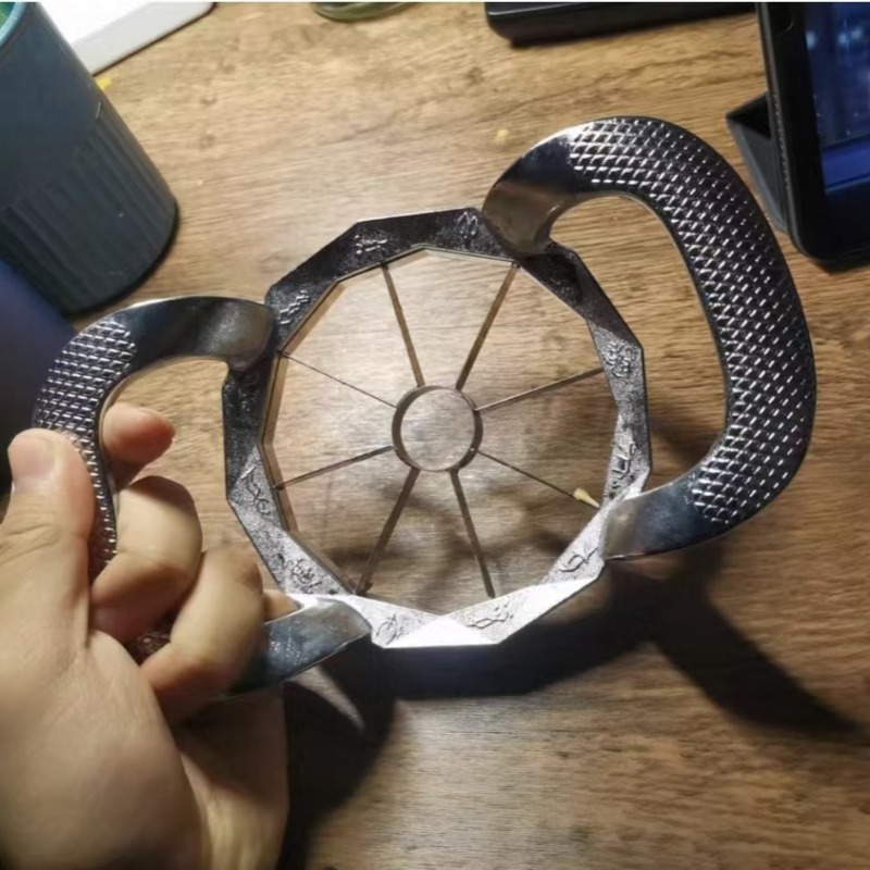 Apple Corer Slicer - เครื่องตัดแอปเปิ้ล, เครื่องคว้านแอปเปิ้ลขนาดใหญ่พิเศษ 8/12 ใบมีด, เครื่องตัดและแบ่งแอปเปิ้ลสแตนเลสแบบหนาพิเศษ, ประหยัดเวลา,