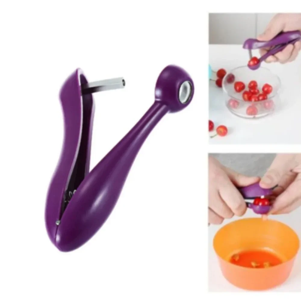 Kitchen Gadgets Brand - เครื่องมือแยกเมล็ดเชอร์รี่แบบใหม่ เครื่องมือแยกเมล็ดมะกอก เครื่องมือแยกเมล็ดผลไม้และผัก อุปกรณ์ครัวสำหรับแยกเมล็ดเชอร์รี่
