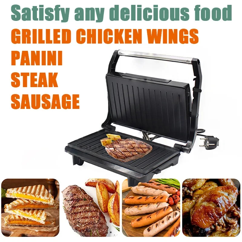 Breakfast Sandwich Maker - เครื่องทำแซนวิช 750W รุ่นใหม่ เครื่องทำอาหารเช้า บาร์บีคิว ย่างไส้กรอก