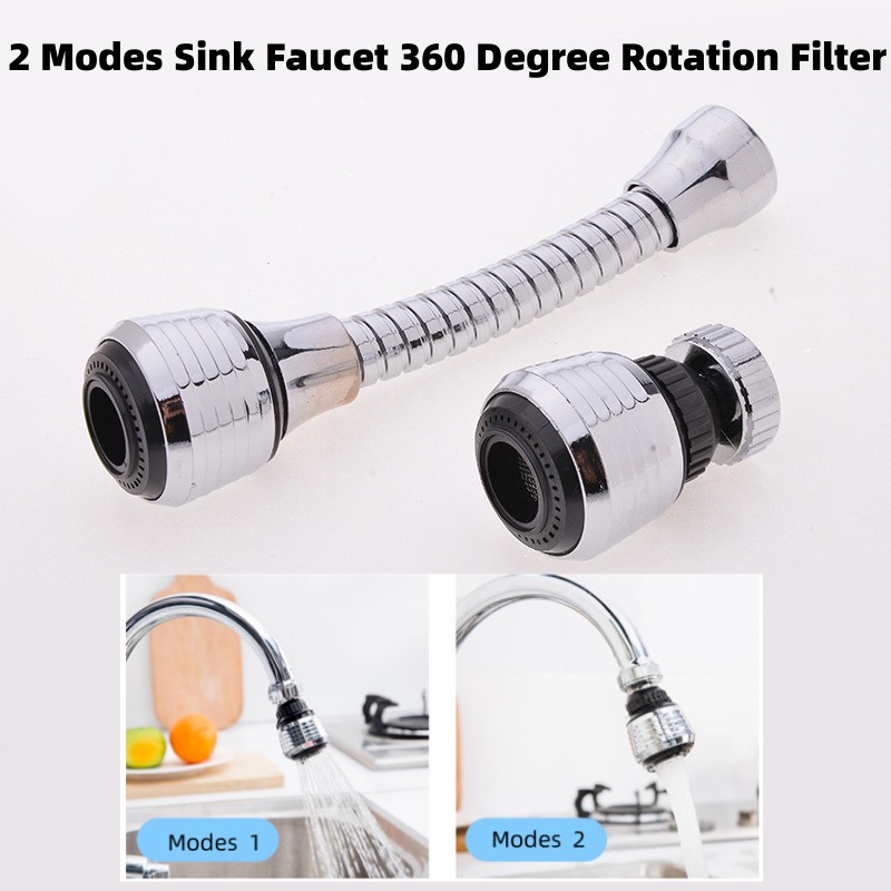Kitchen Gadgets Youtube - 2 โหมดก๊อกน้ําอ่างล้างจาน 360 องศาหมุนกรองหลอดฝักบัว Water Saving
