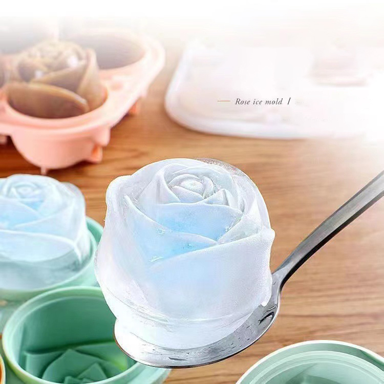 Kitchen Gadgets Ninja - 3D Rose Ice แม่พิมพ์ 4 หลุม