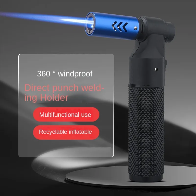 Kitchen Gadgets Youtube - Korek cerutu ซื่อสัตย์ไฟแช็คแก๊สในครัวกันลมท่อบิวเทนเครื่องเชื่อมโลหะสำหรับบาร์บีคิวอุปกรณ์กลางแจ้ง