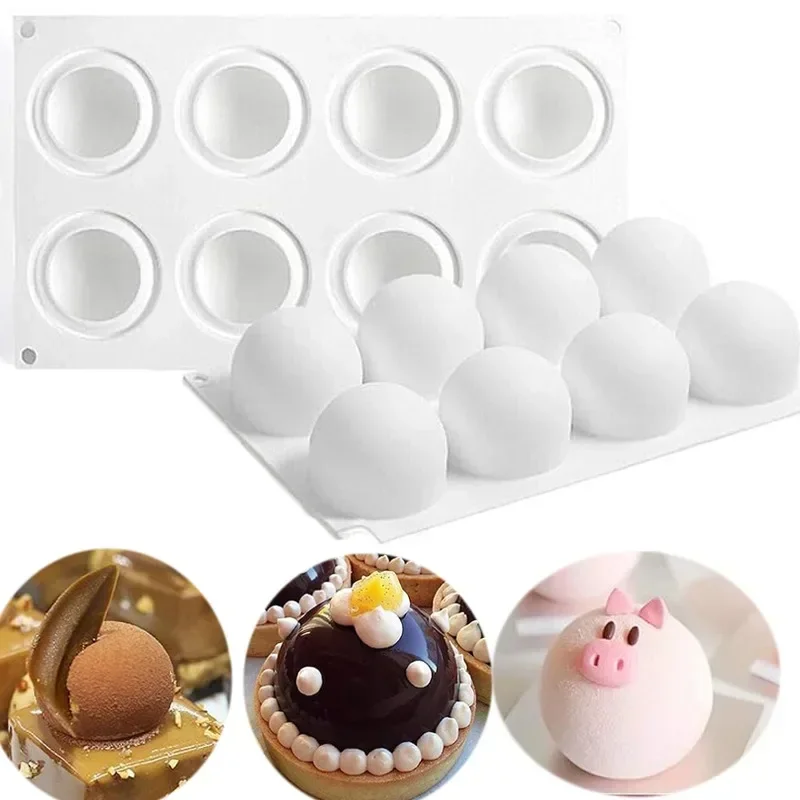 Kitchen Gadgets Ninja - 3D Sphere แม่พิมพ์ซิลิโคนสําหรับ Mousse เค้ก Baking