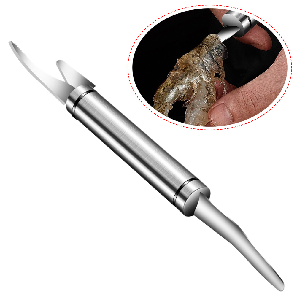 Kitchen Gadgets Brand - เครื่องมือทำครัว เครื่องปอกเปลือกกุ้ง 1 ชิ้น สแตนเลส 304