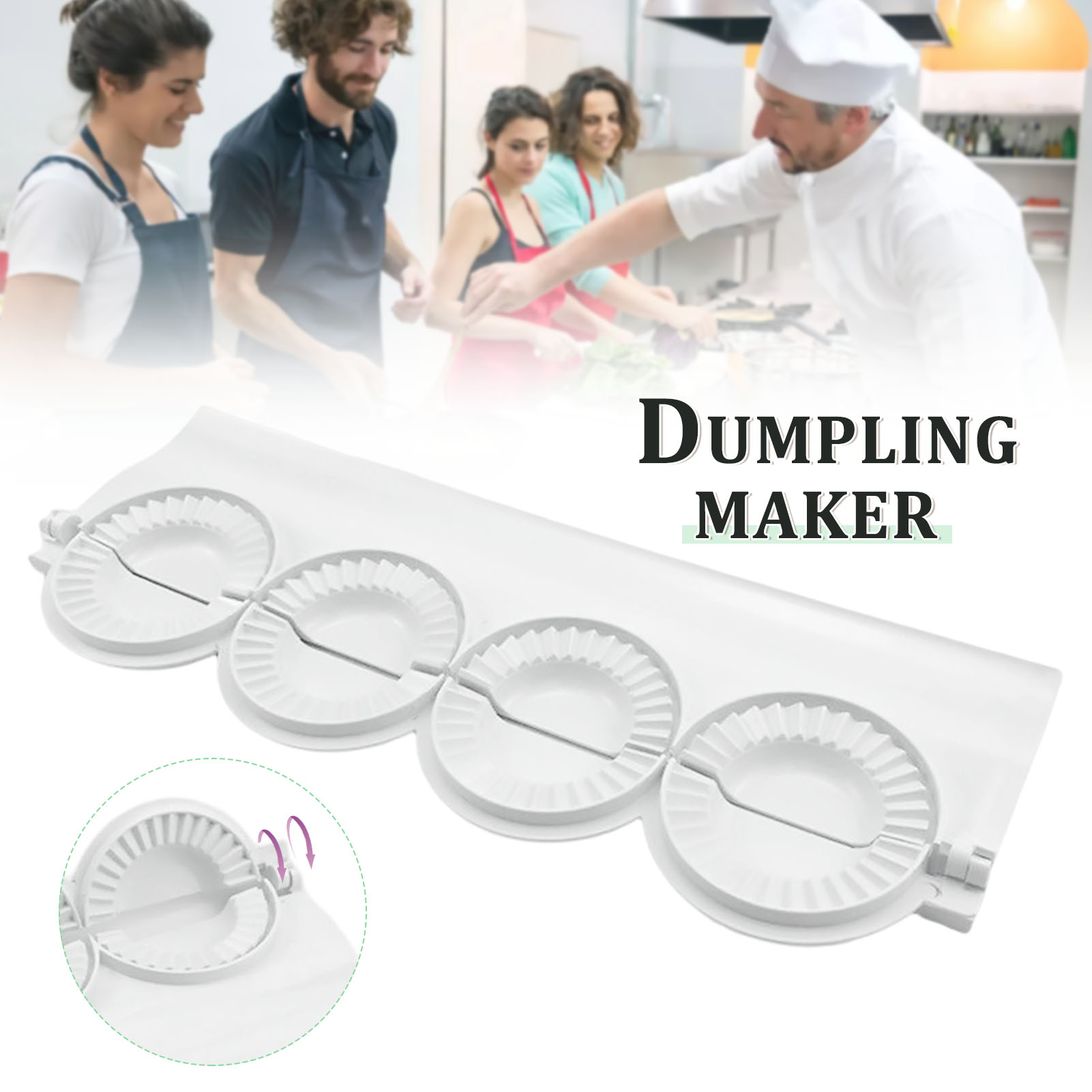 Kitchen Gadgets Ninja - ขนาดใหญ่ DIY Dumpling แม่พิมพ์แป้งกด Dumpling Wrapper