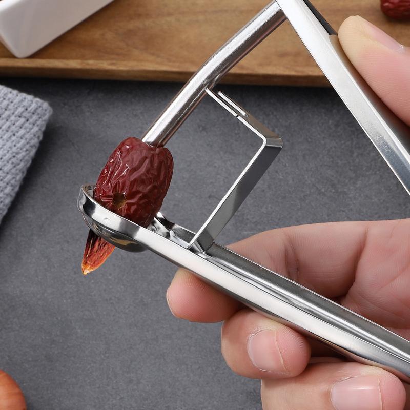 Kitchen Home Gadgets - เครื่องมือเอาเมล็ดออกอเนกประสงค์ สำหรับเชอร์รี่ ฮอว์ธอร์น อินทผลัมแดง มะกอก อุปกรณ์เอาเมล็ดออกแบบสร้างสรรค์