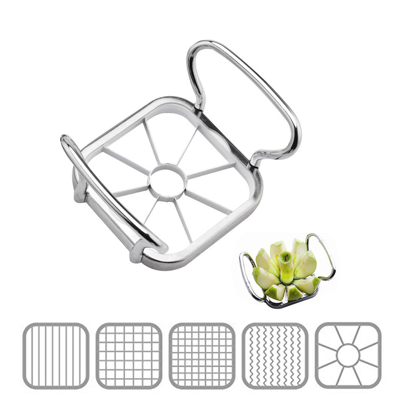 Apple Corer Slicer - LMETJMA 5 in 1 Apple เครื่องตัดสแตนเลสผักผลไม้