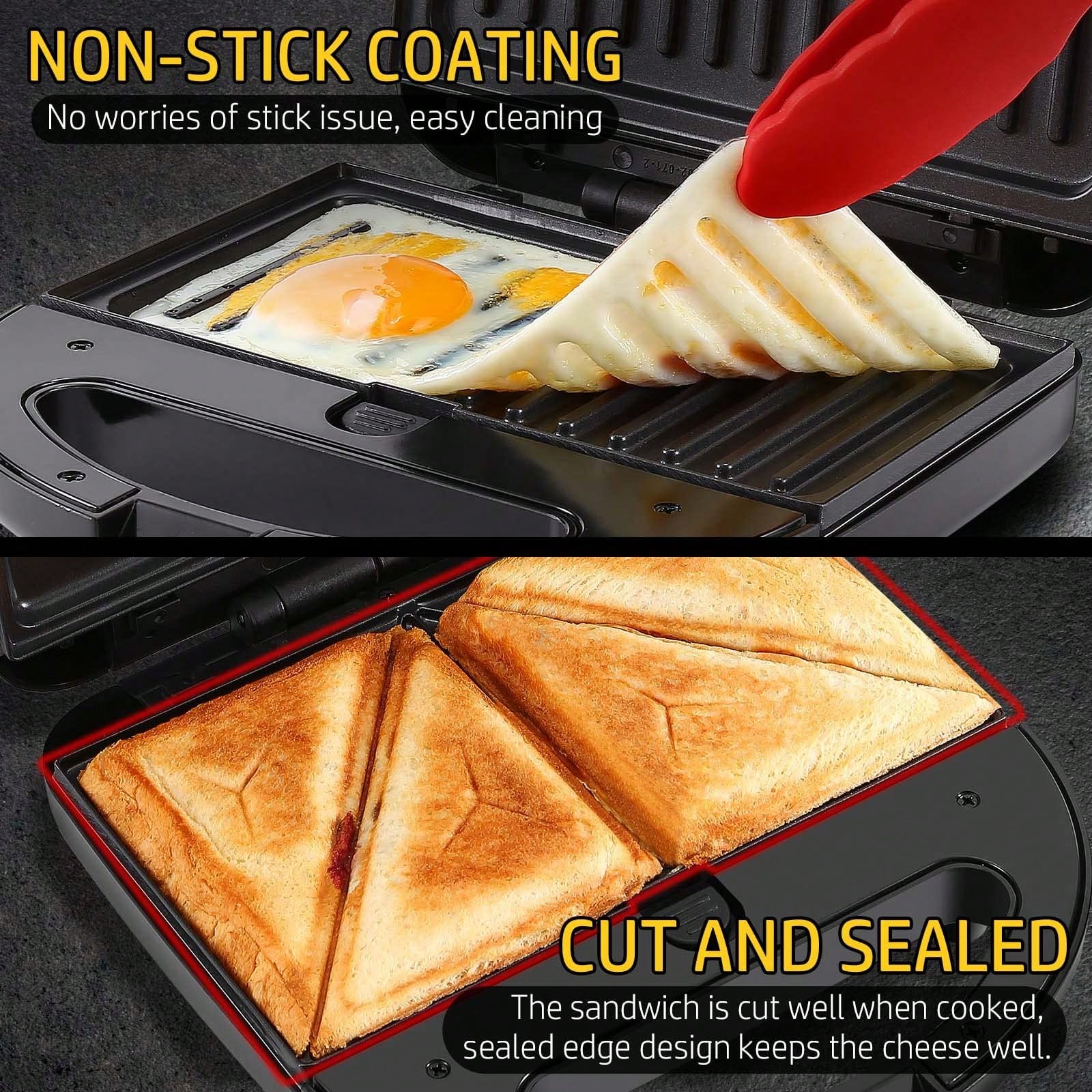 เครื่องทำแซนด์วิชและวาฟเฟิล 3- - Breakfast Sandwich Maker บทวิจารณ์และราคา