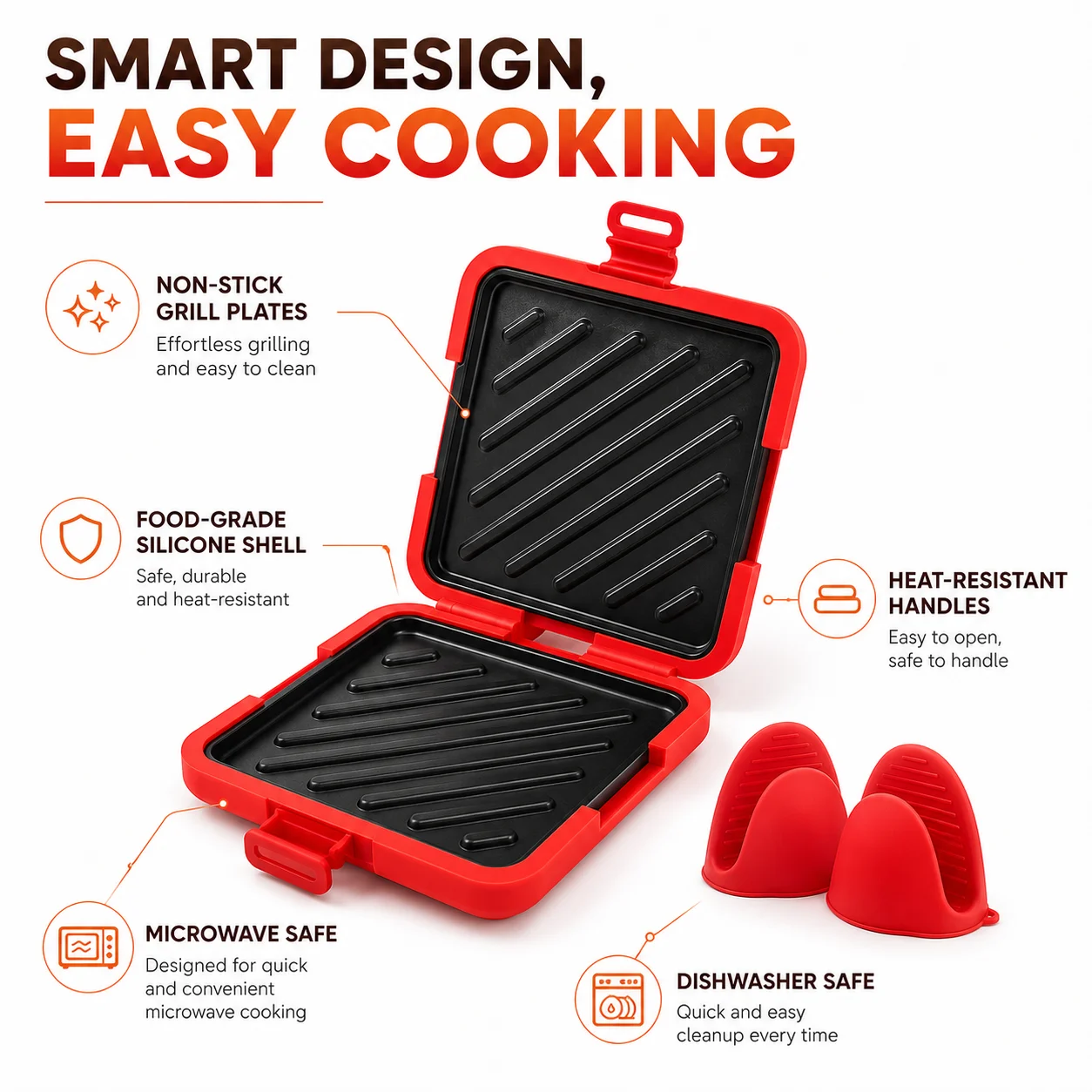 เครื่องทำแซนวิชไมโครเวฟ กระทะย - Breakfast Sandwich Maker บทวิจารณ์และราคา