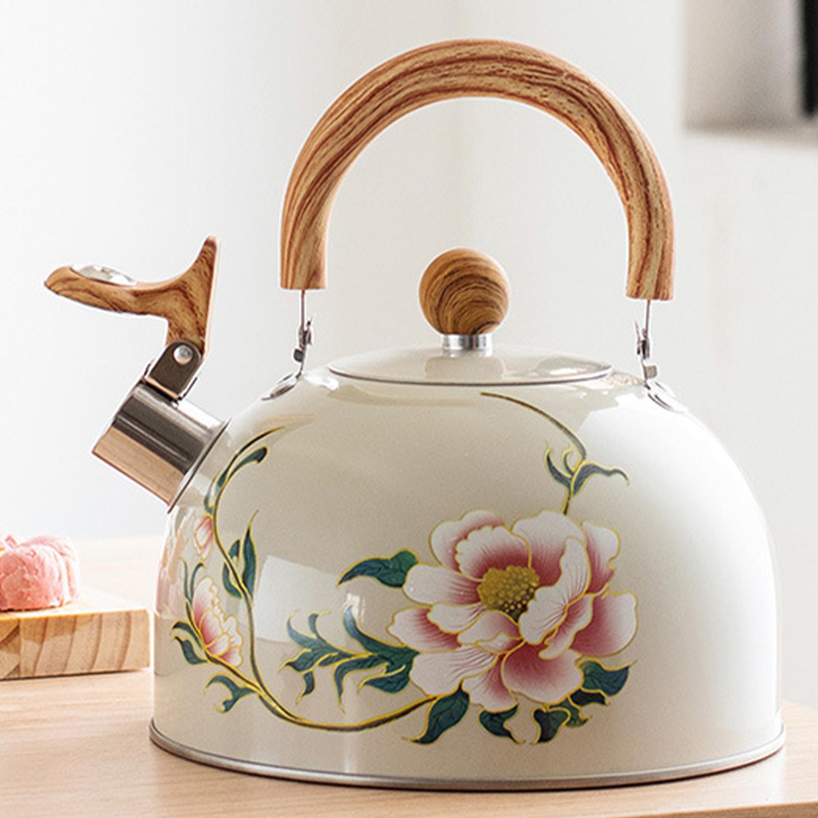 หม้อต้มกาต้มน้ํา Vintage ดอกไม - Kitchen Gadgets Vintage บทวิจารณ์และราคา
