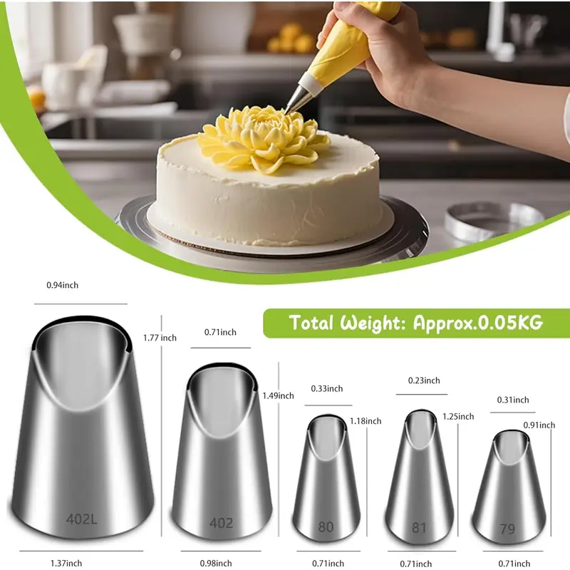 ชุดหัวฉีดสแตนเลส 5 ชิ้น, หัวฉี - Kitchen Gadgets Ninja บทวิจารณ์และราคา