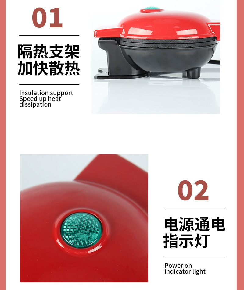 เครื่องทำวาฟเฟิลรูปหัวใจขนาดเล - Breakfast Sandwich Maker บทวิจารณ์และราคา