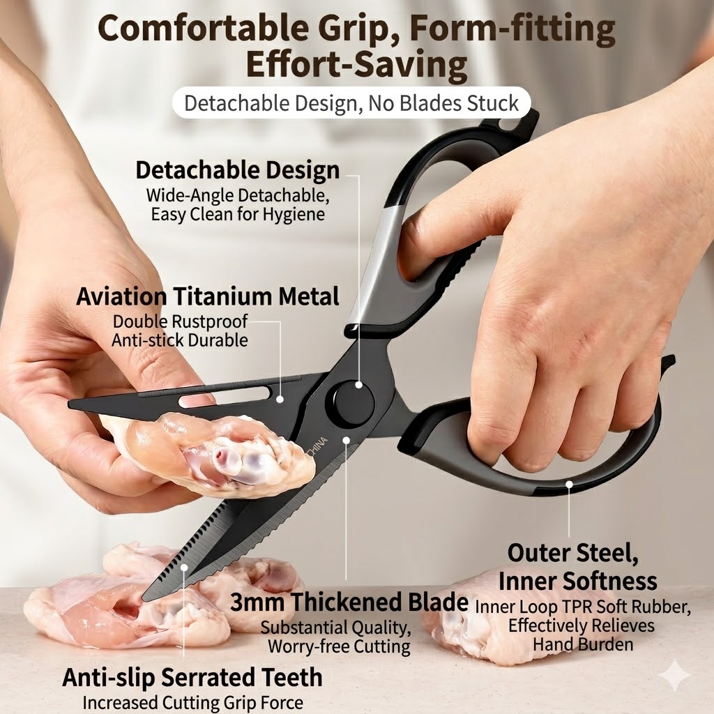 กรรไกรครัว กรรไกรตัดกระดูกไก่ไ - Kitchen Gadgets Ninja บทวิจารณ์และราคา