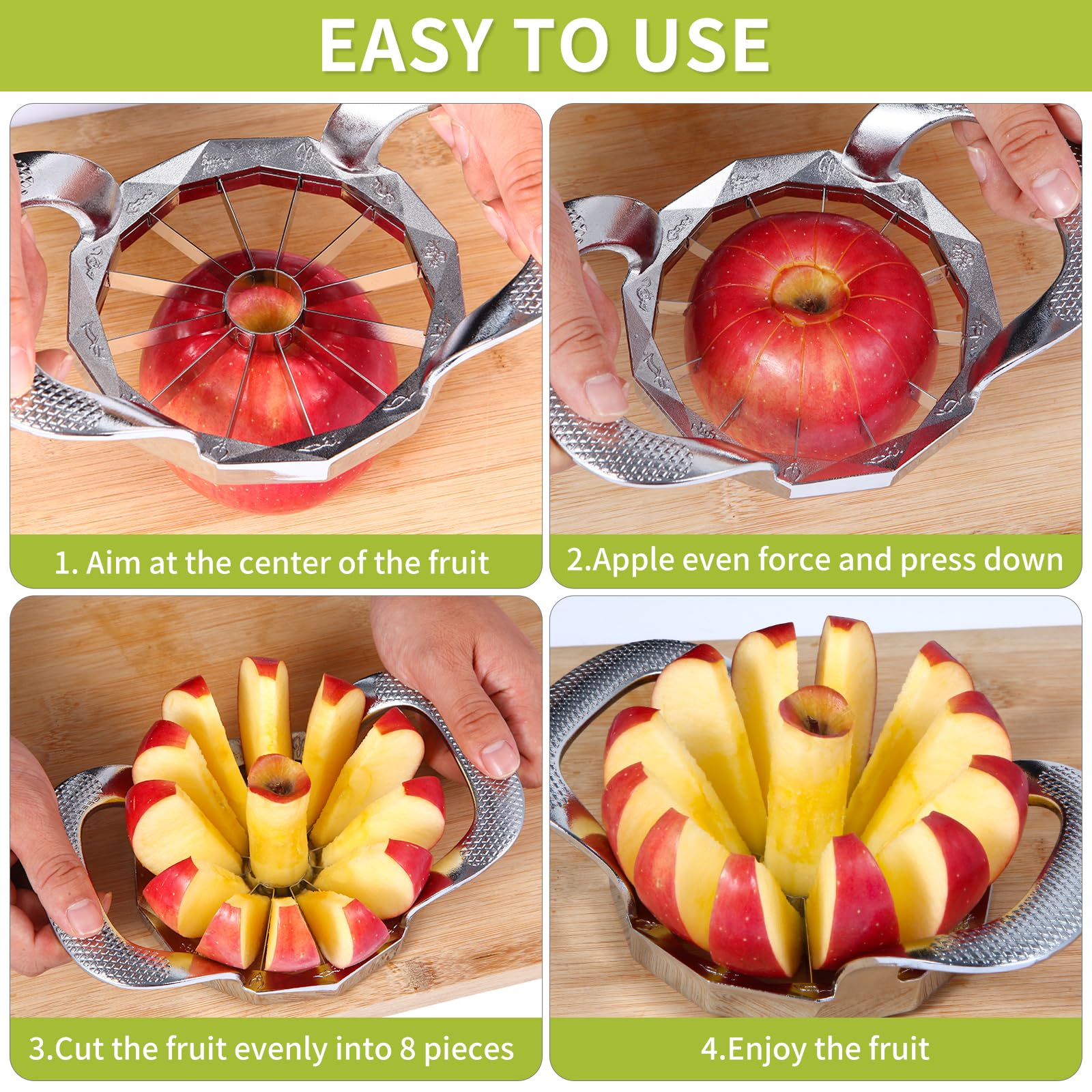 เครื่องตัดผลไม้สแตนเลส 12 ใบมี - Apple Corer Slicer บทวิจารณ์และราคา