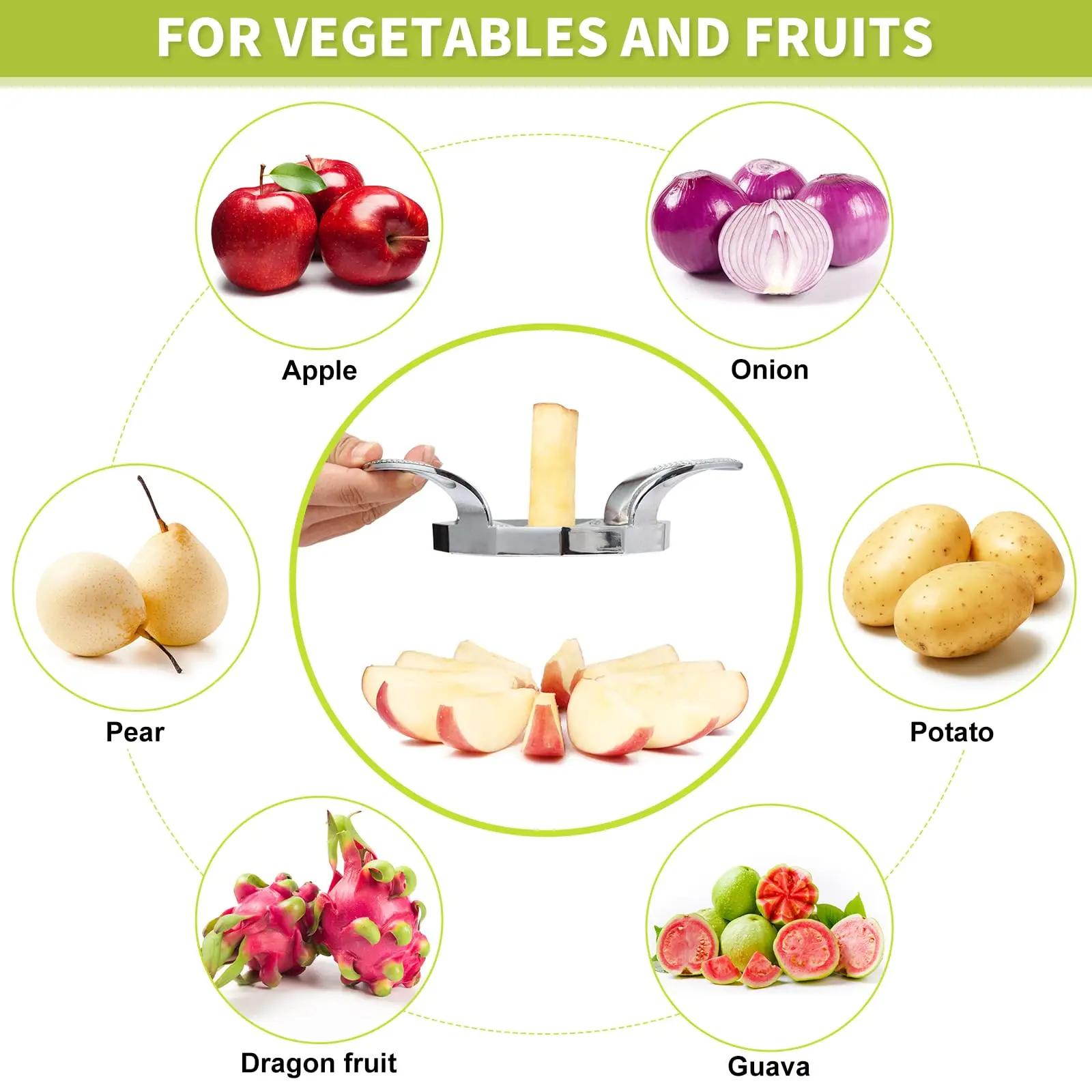 เครื่องตัดผลไม้สแตนเลส 12 ใบมี - Apple Corer Slicer บทวิจารณ์และราคา