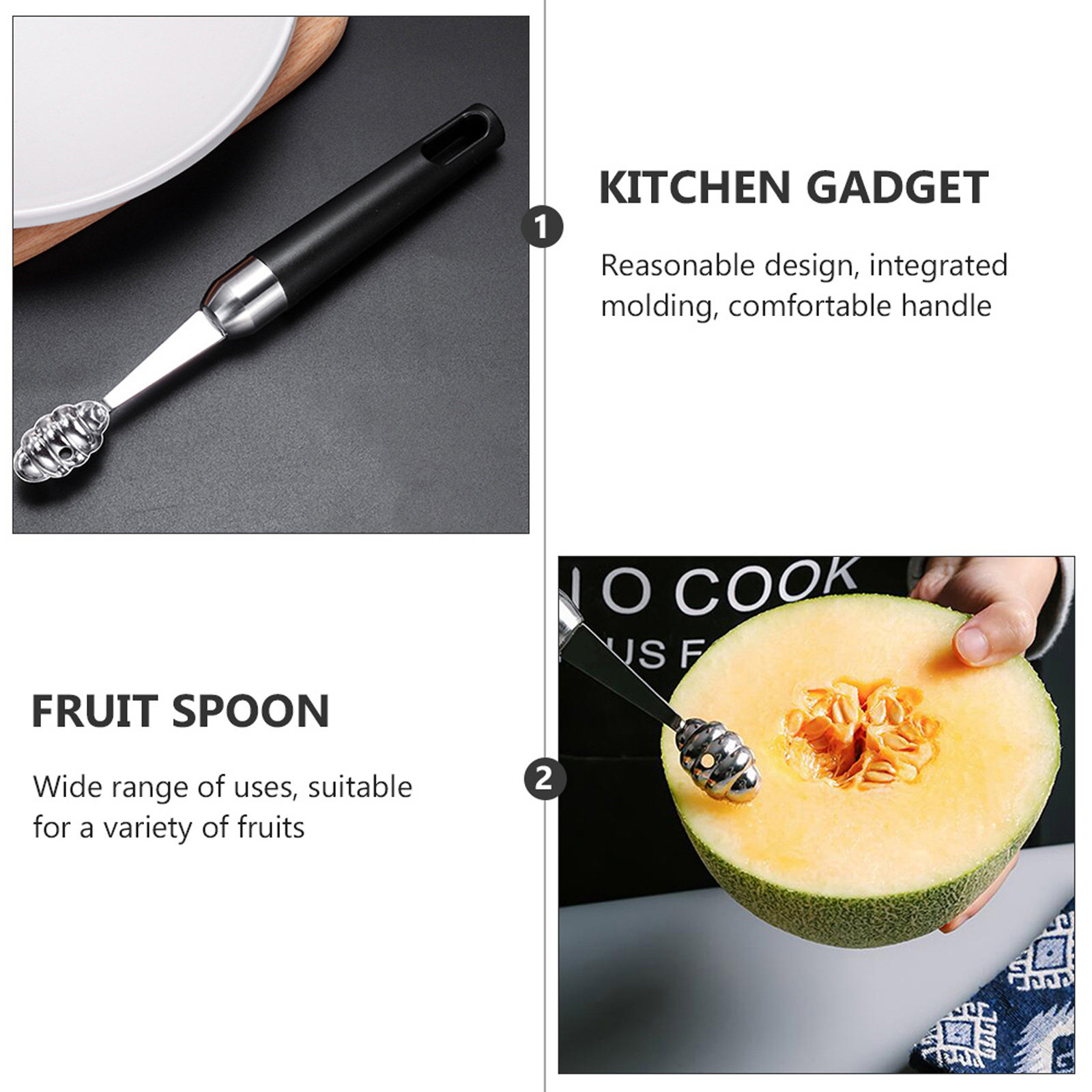 ช้อนตักผลไม้สแตนเลส 1 ชิ้น ทนต - Kitchen Home Gadgets บทวิจารณ์และราคา